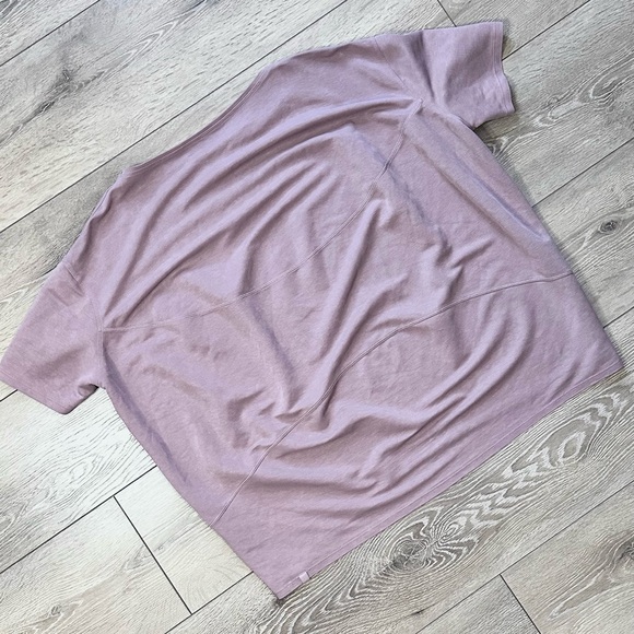 Lululemon Pique Knit Back In Action Short Sleeve Top Twilight Rose *No Size Tag* - Picture 12 of 16